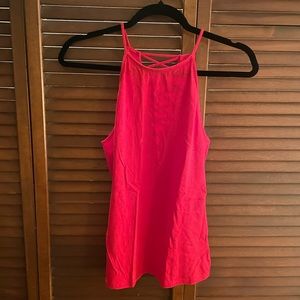 Express Criss-Cross Back Red Top